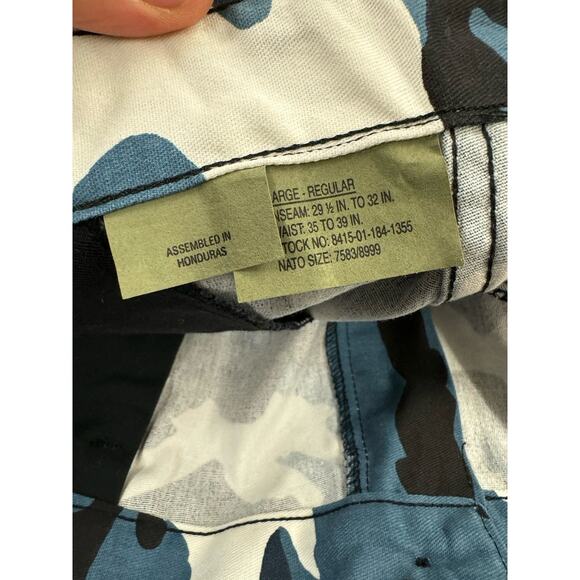 Vintage 90s Official Marines Navy Blue Tiger Camo Artic Paratrooper Pants Men XL - Picture 3 of 6